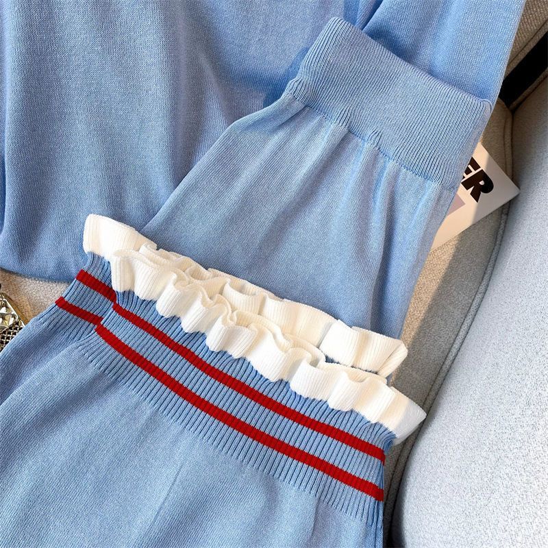 Bộ Áo Dệt Kim + Quần Ống Rộng Thời Trang Cá Tính  tao bao