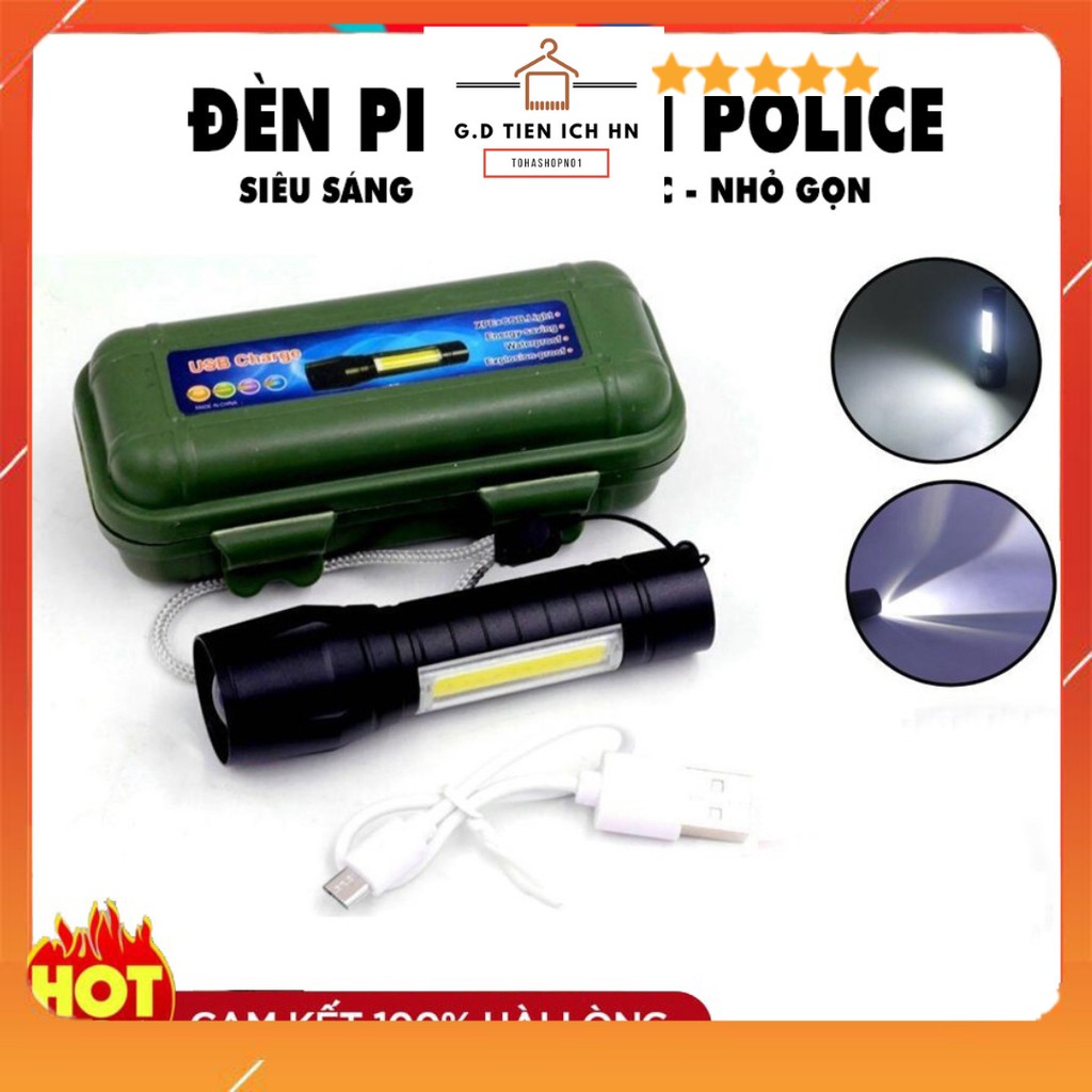 Đèn Pin Mini Siêu Sáng Có Zoom - Chống Nước - Chống Va Đập