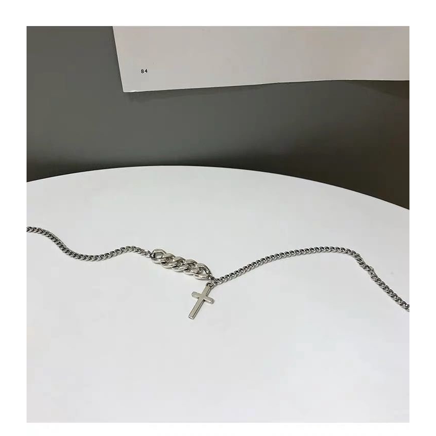Dây chuyền ngắn mặt thánh giá cá tính dễ phối đồ 22215
