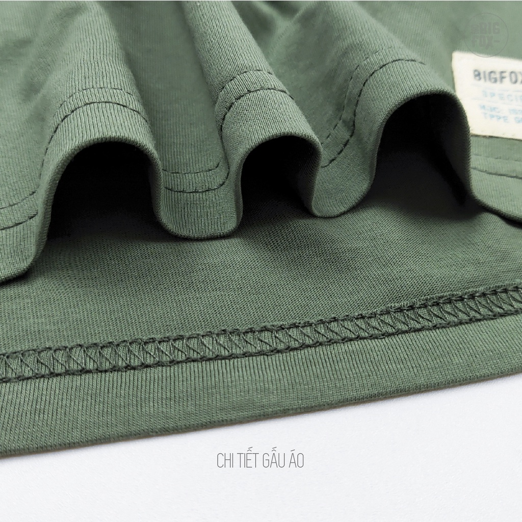 Áo phông trơn cho bé trai BIGFOX - MISS MEOW chất liệu cotton màu đỏ trắng vàng xanh ghi size trẻ em 3,4,5,6,7,8 tuổi