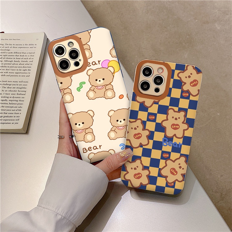 Ốp Iphone Gấu Love Bear siêu xinh ốp lưng iphone 13promax 6 6plus 7 plus 8 x xr xsmax 11 promax 12 pro max cạnh vuông