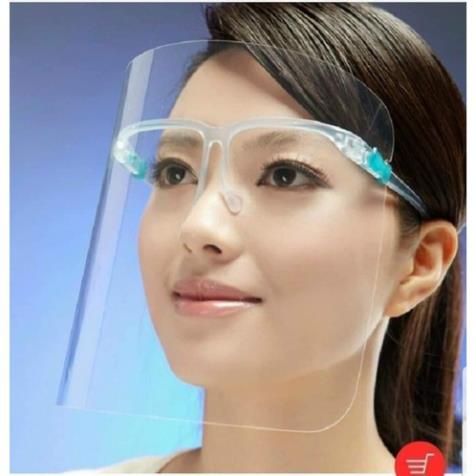 Face Shield Kính Chống Giọt Bắn Bảo Hộ Chống Dịch - CẢ BỘ GỒM KÍNH VÀ GỌNG KÍNH NHƯ HÌNH