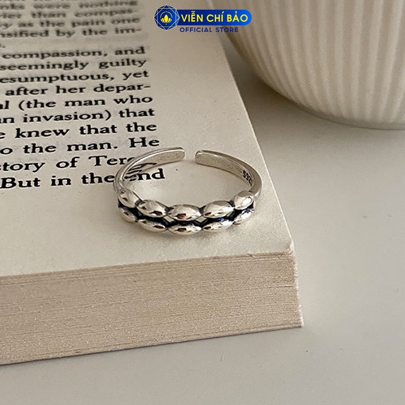 Nhẫn bạc nữ hàng đôi cá tính free size chất liệu bạc Thái 925 thời trang phụ kiện trang sức nữ Viễn Chí Bảo N000660