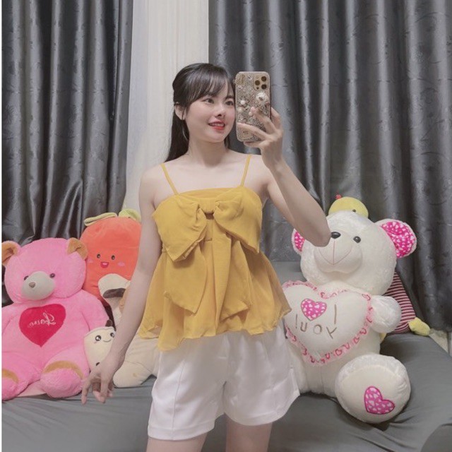 Áo 2 dây nơ ngực QC siêu hot
