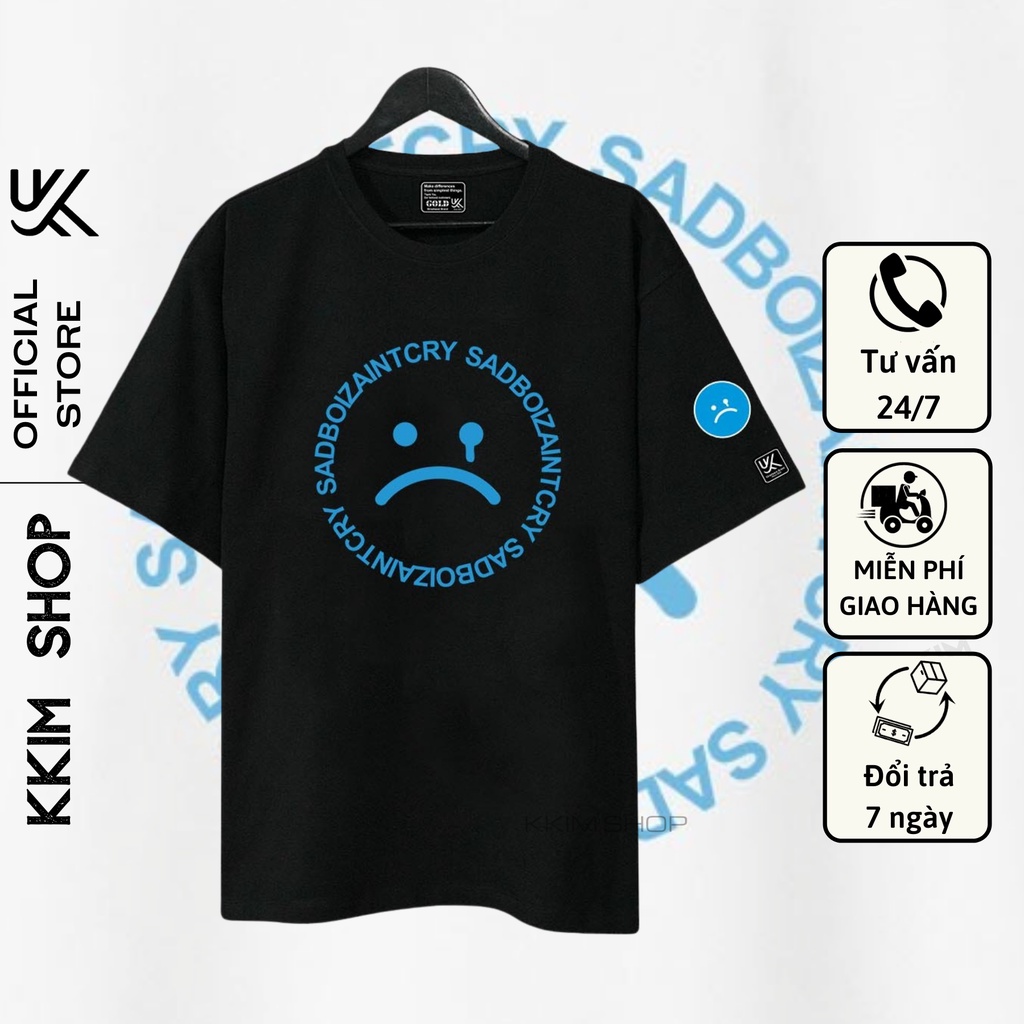 Áo Thun Tay Lỡ SADBOIZ  Aint Cry,  áo phông unisex Form rộng oversize, chất liệu Cotton - KKIM Shop