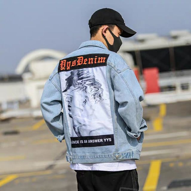 Áo khoác jean nam nữ Unisex Hàn Quốc thời trang Denim kinh điển form rộng loại 1