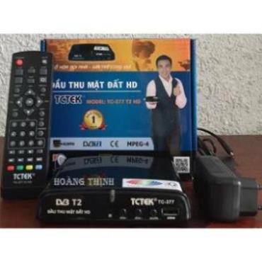 [Chính Hãng DVB-T2] Đầu thu mặt đất DVB T2/ TCTEK377 Xem miễn phí 65kênh truyền hình/ có sách hướngdẫn lắp ráp & cài đặt