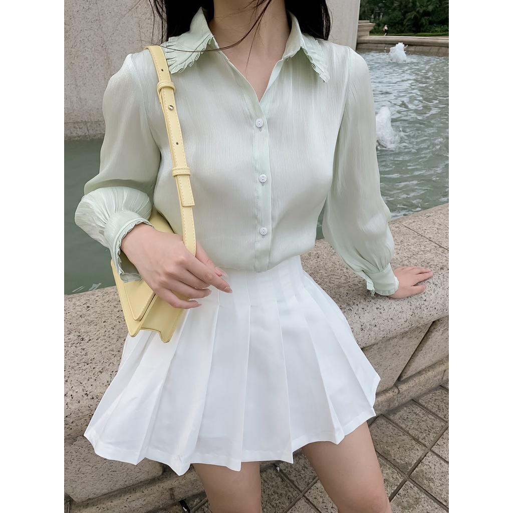 Chân váy tenis nữ Méo shop dáng ngắn xếp ly Flora