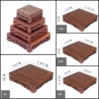 Đôn gỗ tròn đế gỗ đặt tượng thờ cúng đế bông đẹp - Nhiều cỡ