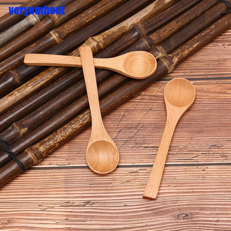 1 Muỗng Gỗ Tre Tròn Uống Trà, Cà Phê, Muối