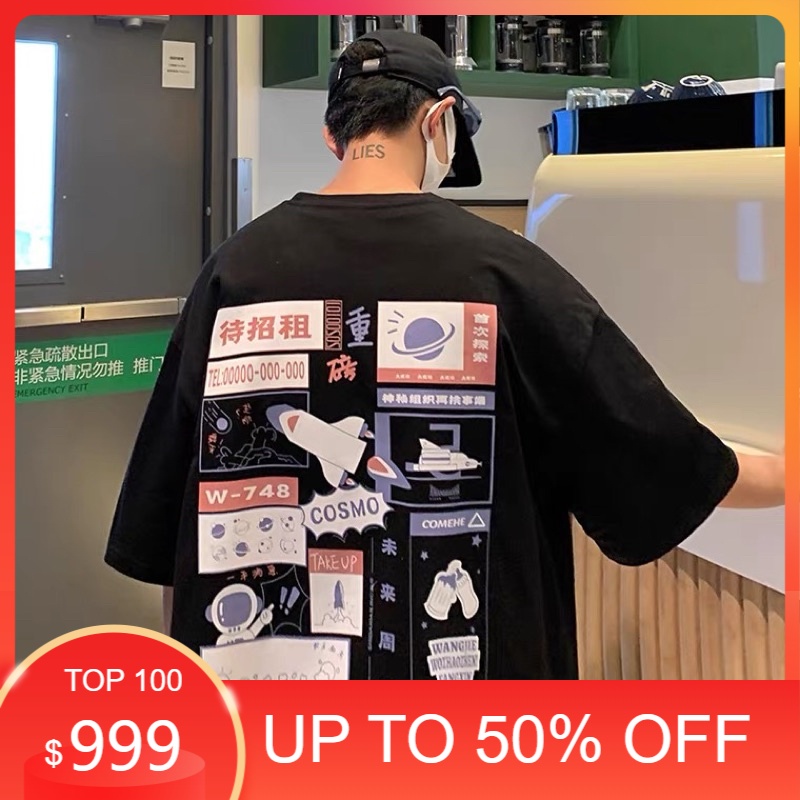 Áo thun tay lỡ nam nữ, áo phông unisex form rộng chất cotton mát mịn thấm hút mồ hôi in hình 1997 | BigBuy360 - bigbuy360.vn