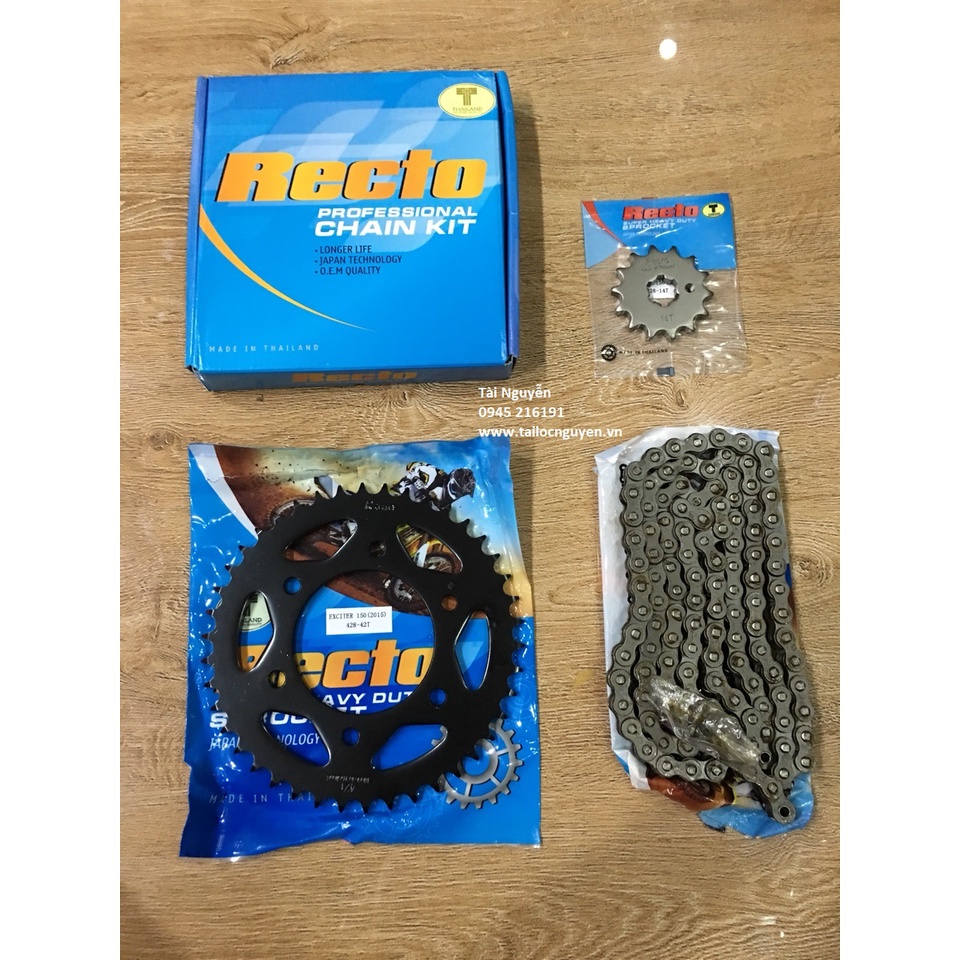 Bộ Nhông sên dĩa RECTO WAve RS , Wave Lớn, Blade , Future  “ Size 30 đến 37 “ 9Li , chính hãng