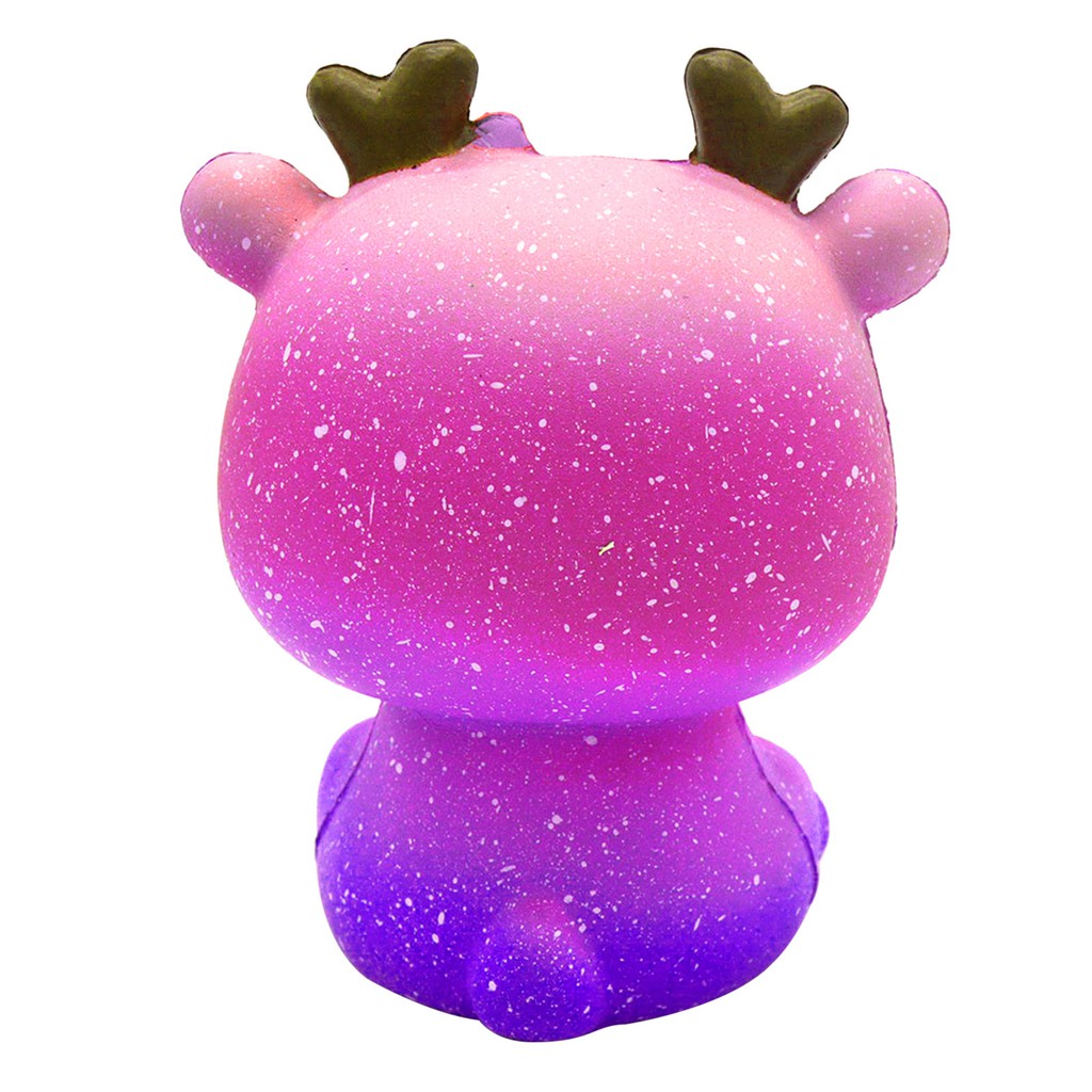 Đồ Chơi Squishy Hình Con Nai Màu Galaxy Dễ Thương