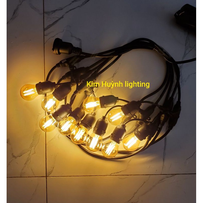 BỘ ĐUI DÂY ĐÚC BÓNG EDISON G45 4W SỬ DỤNG NGOÀI TRỜI