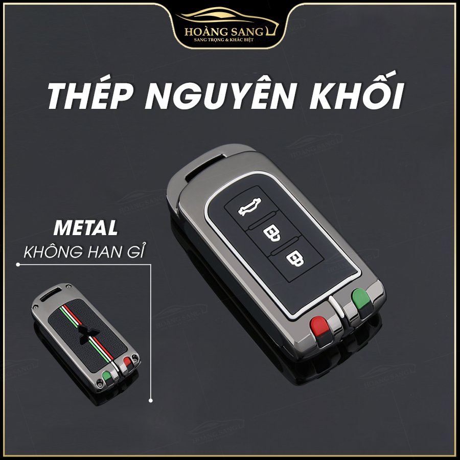 Ốp bảo vệ chìa khóa mitsubishi, bọc chìa khóa mitsubishi outlander, xpander, attrage, triton, pajero chất liệu kim loại