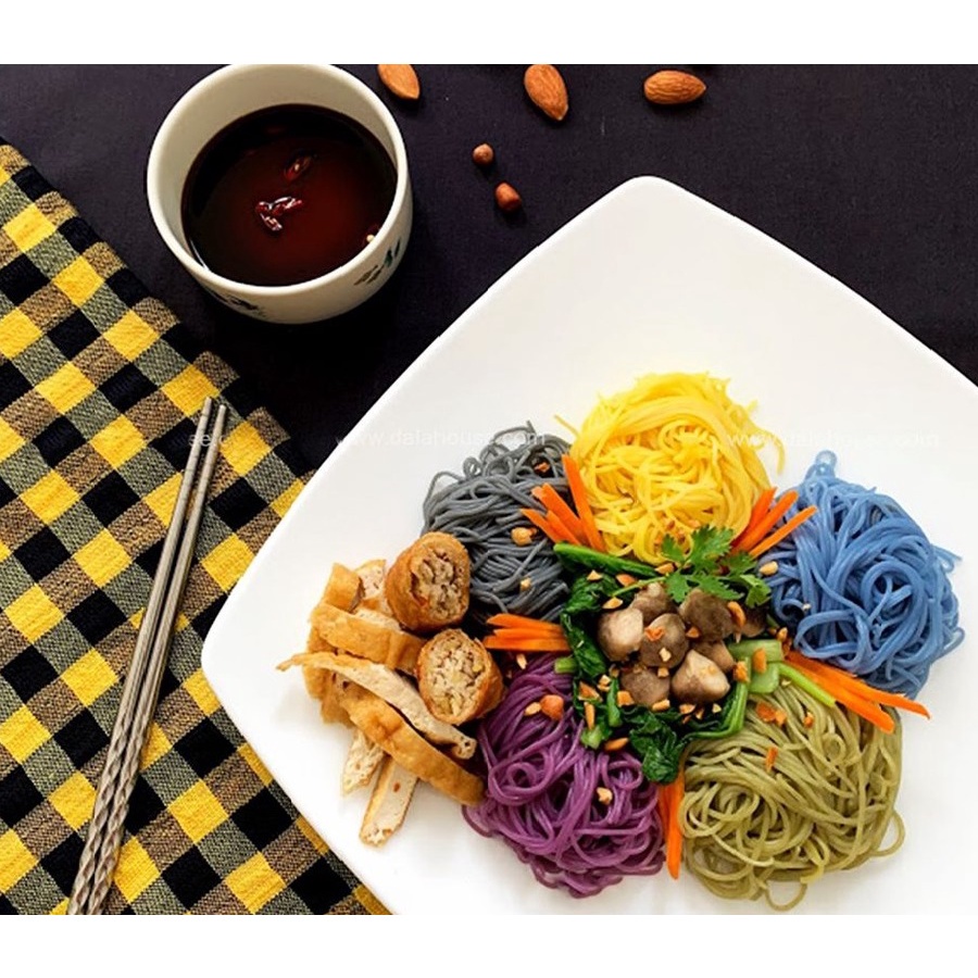 Bún rau củ vị Khoai lang tím Nguyên Minh (hộp 300gr) - Mỗi cọng bún 1 cọng rau - Phù hợp cho bé bé ăn dặm