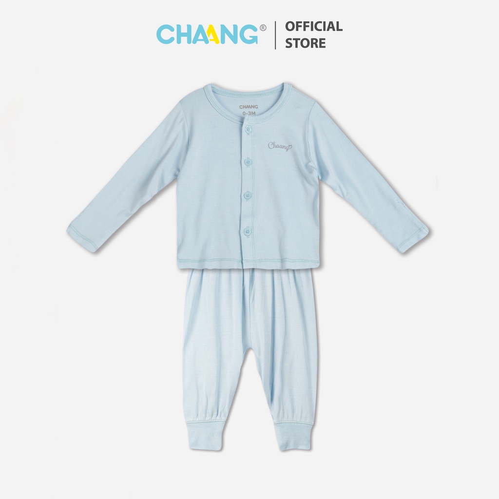 Bộ dài cúc giữa Sea xanh biển cho bé