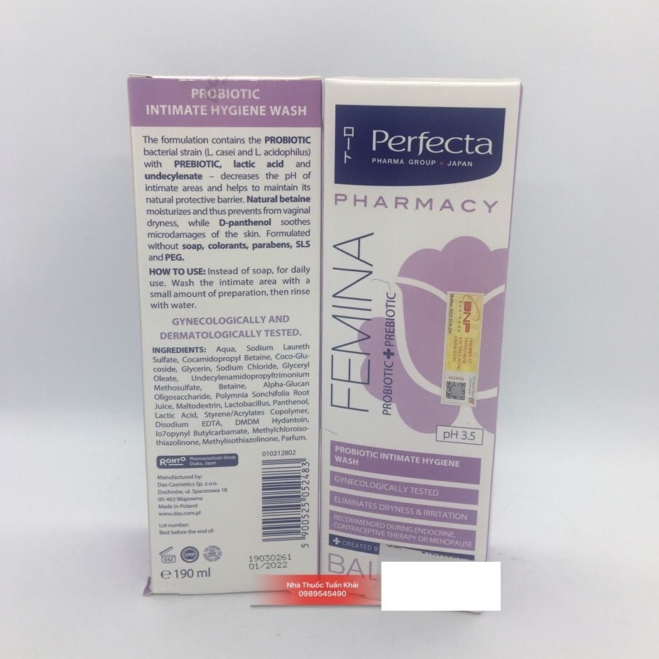 Dung Dịch Vệ Sinh FEMINA SOS - FEMINA BALANCE - 150ml