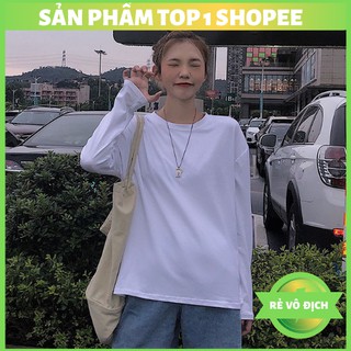 [𝐗𝐔̛𝐎̛̉𝐍𝐆 𝐒𝐈̉] ÁO THUN DÀI TAY NAM NỮ PHONG CÁCH HÀN QUỐC -TAY XUÔNG - BẢN UNISEX SIÊU NGẦU-CHẤT LIỆU COTTON 100%