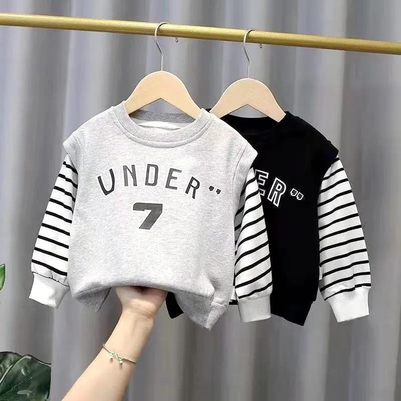 Áo Thun Tay Dài Phong Cách Mới Cho Bé Trai 1-8 Tuổi