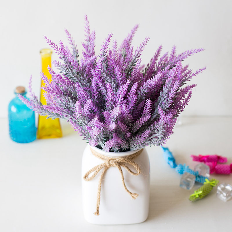 Cây hoa oải hương nhân tạo lãng mạn trang trí nhà cửa/ văn phòng DIY