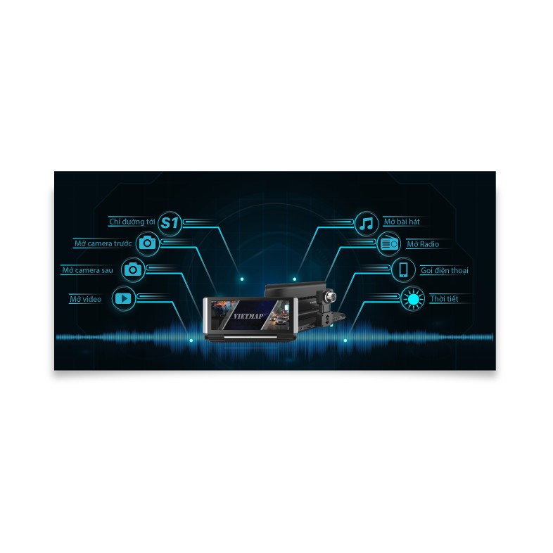 Camera hành trình Vietmap D22 Phiên bản màn hình TAPPLO Trợ lý lái xe đa năng - Cảnh báo ADAS Tặng thẻ + sim 3G Miễn phí | BigBuy360 - bigbuy360.vn