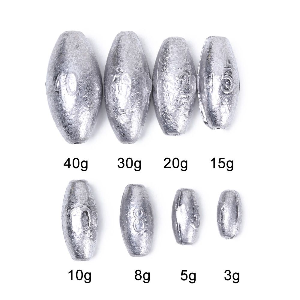 Set 5 chì câu cá 3g/ 5g/ 8g/ 10g/ 15g/ 20g/ 30g/ 40g chất lượng cao