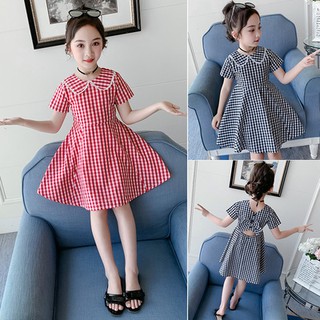 Đầm Xòe Tay Ngắn Xinh Xắn Dành Cho Nữ - váy bé gái 5 tuổi (3-10 tuổi)☑️ váy cho bé gái size đại 25kg, 30kg, 35kg, 40kg