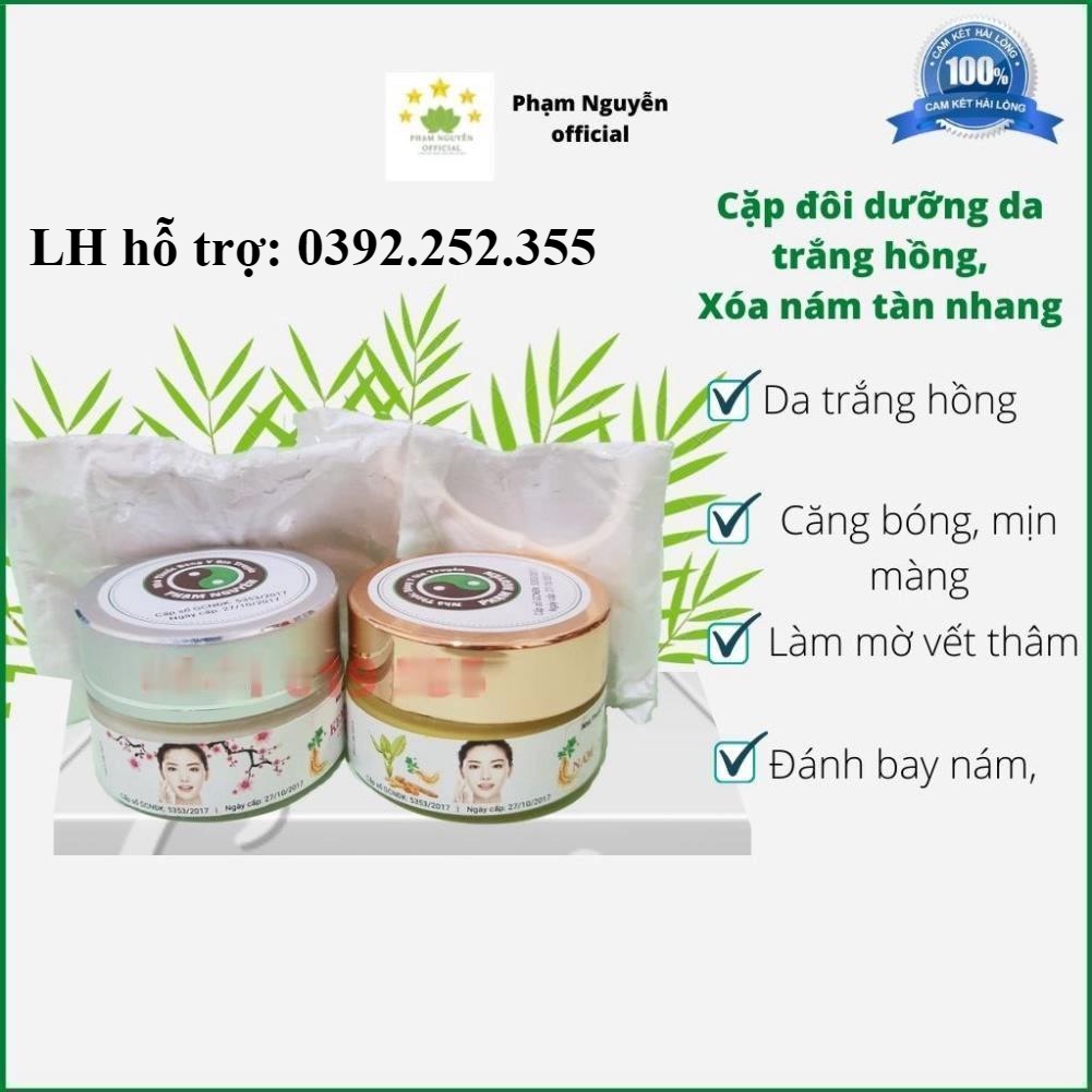 Kem dưỡng trắng da, xóa nám, tẩy, đánh bay nam, tàn nhang, mụn, đồi mồi Đông Y Gia Truyền Phạm Nguyễn