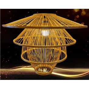 Đèn thả mây - trang trí nhà cửa, đèn có hình dáng búp sen
