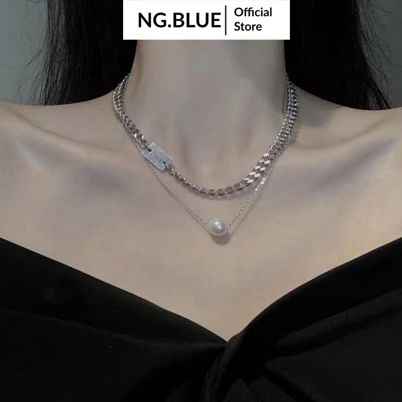 Dây chuyền ngọc trai nhân tạo nữ phong cách Hàn Quốc (VC31).