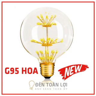 Bóng G95 hoa 3W trang trí quán cafe, ánh sáng bông tuyết - Đèn Toàn Lợi