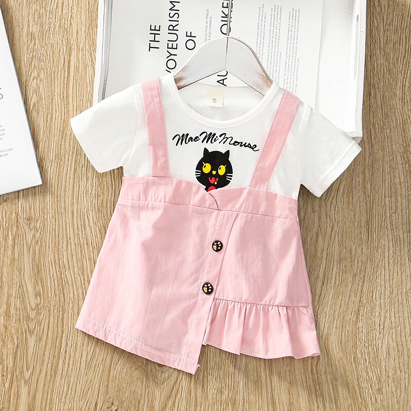 Váy bé gái cotton mát lịm size 0-3t