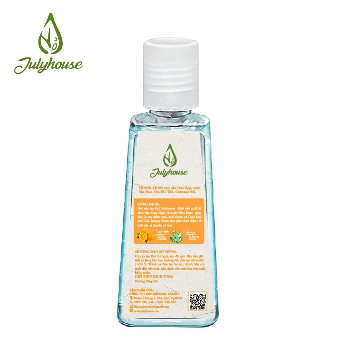 Gel rửa tay khô tinh dầu Cam và Nha Đam 60ml JULYHOUSE | BigBuy360 - bigbuy360.vn