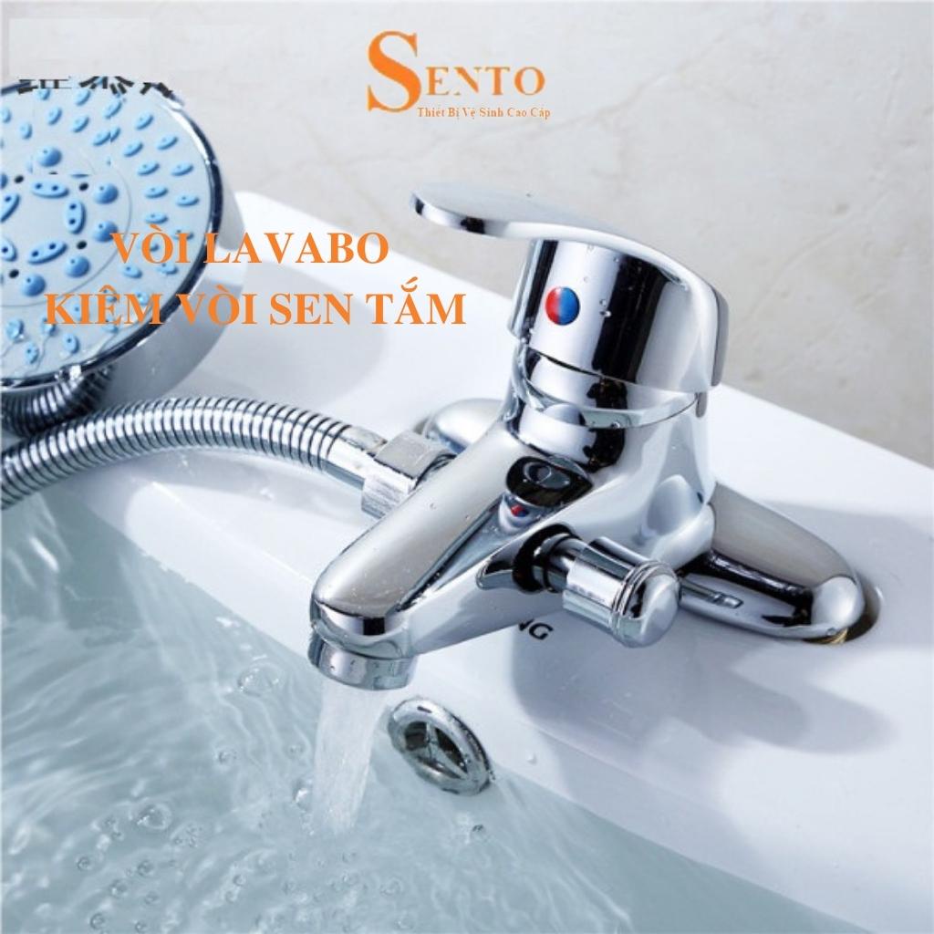 Vòi lavabo chậu rửa mặt kết hợp vòi sen tắm tăng áp SENTO thiết bị nhà tắm ST32