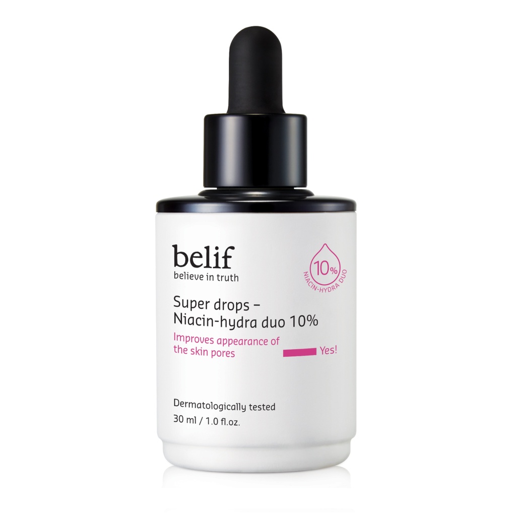 Tinh chất dưỡng ẩm và cải thiện lỗ chân lông belif Super Drops Niacin-hydra duo 10% 1ml/gói