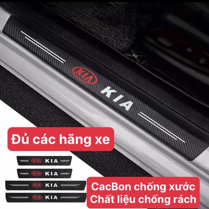 Nẹp Dán Vân Carbon Chống Trầy Xước Bảo Vệ Bậc Cửa Xe Hơi/ Bảo Vệ Cốp Sau Xe Hơi Cho Nhiều Hãng Xe