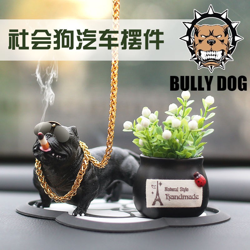 Phụ Kiện Trang Trí Nội Thất Xe Hơi Hình Chú Chó Bully Độc Đáo