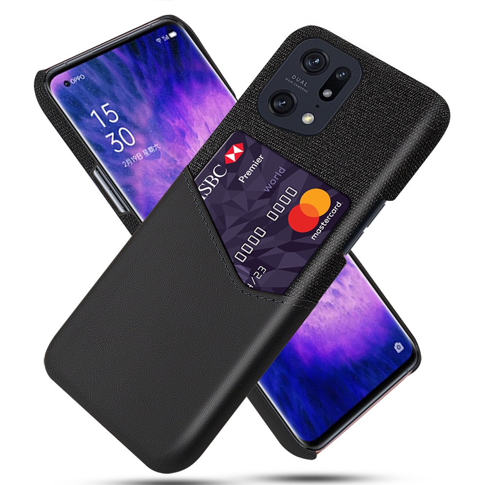 Ốp Điện Thoại Da Chống Sốc Có Ngăn Đựng Thẻ Kiểu Dáng Sang Trọng Cho Oppo Find X5 Pro Lite X3 X2 Pro X2 Neo