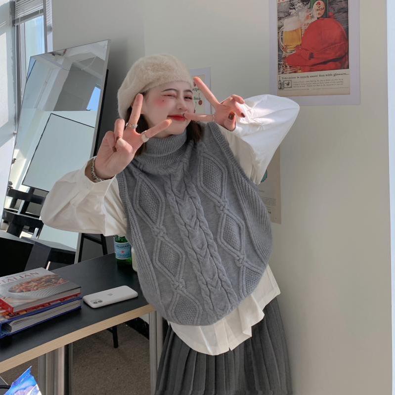 Áo Len Cổ Lọ Không Tay Giữ Ấm Thời Trang Dành Cho Nữ | BigBuy360 - bigbuy360.vn