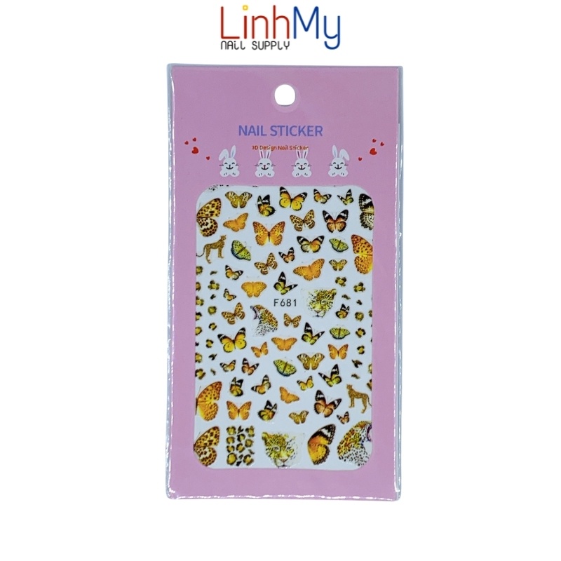 Sticker Bướm Cleo dán móng - Decal dán móng