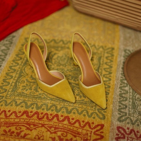 MURIOKI Giày Sandal Cao Gót Phong Cách Pháp Cho Nữ