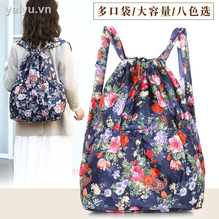 Balo dây rút bằng vải oxford sức chứa lớn siêu nhẹ chống thấm nước có thể gấp gọn dành cho nữ