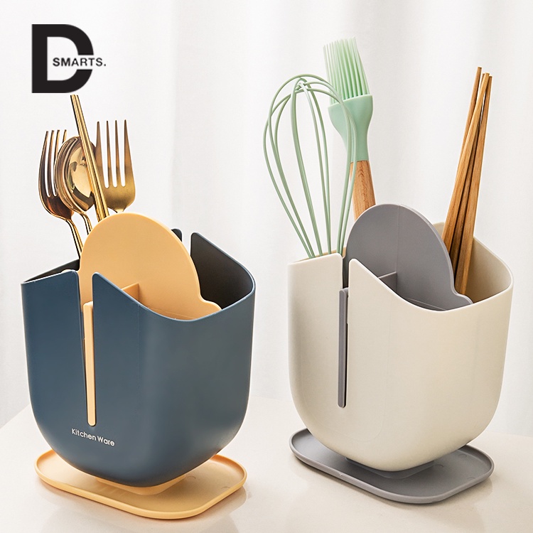 Hộp đựng đũa muỗng 4 ngăn cao cấp Khay đựng thìa đũa chống ẩm ướt