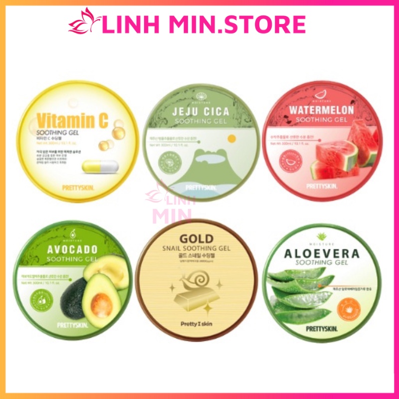 Gel Dưỡng Đa Năng Rau Má  Pretty Skin -  PrettySkin Jeju Cica Soothing 300g