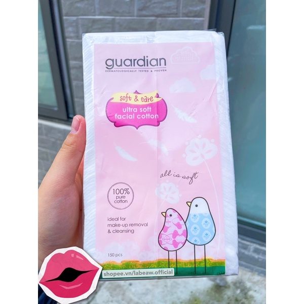 Bông tẩy trang GUARDIAN 150 miếng (thấm hút tốt hơn bông tẩy trang Cotton Pads)