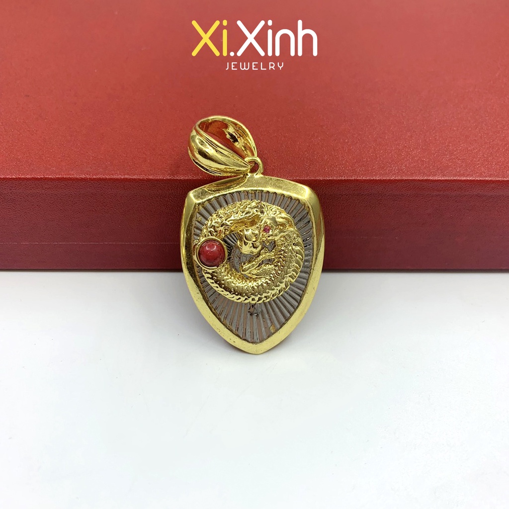 mặt dây chuyền rồng xi mạ vàng 18k