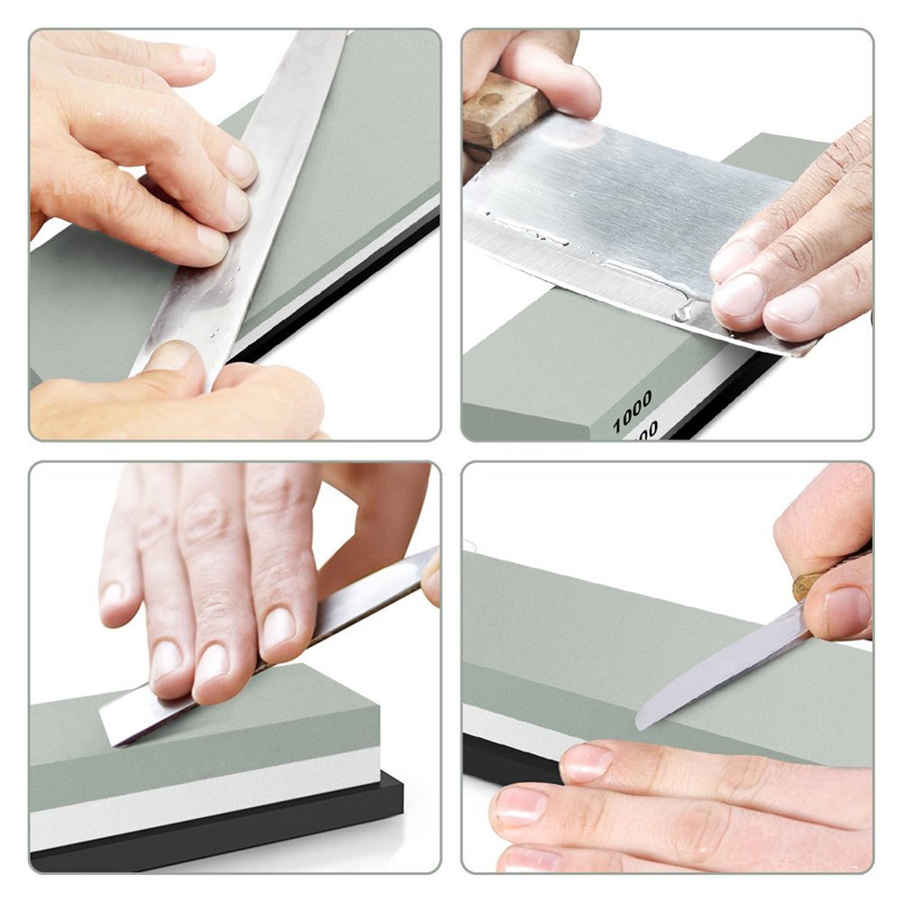 Whetstone Sharpening Stone 1000/4000 Grit -  Sharpener Stone - Waterstone Rubber Stone Holder Included