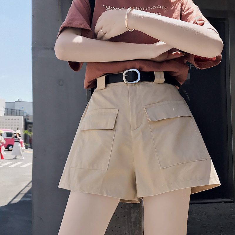 Quần Short Nữ Lưng Cao Ống Rộng
