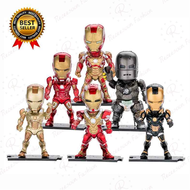 Set 6 mô hình nhân vật siêu anh hùng trong Avengers trang trí